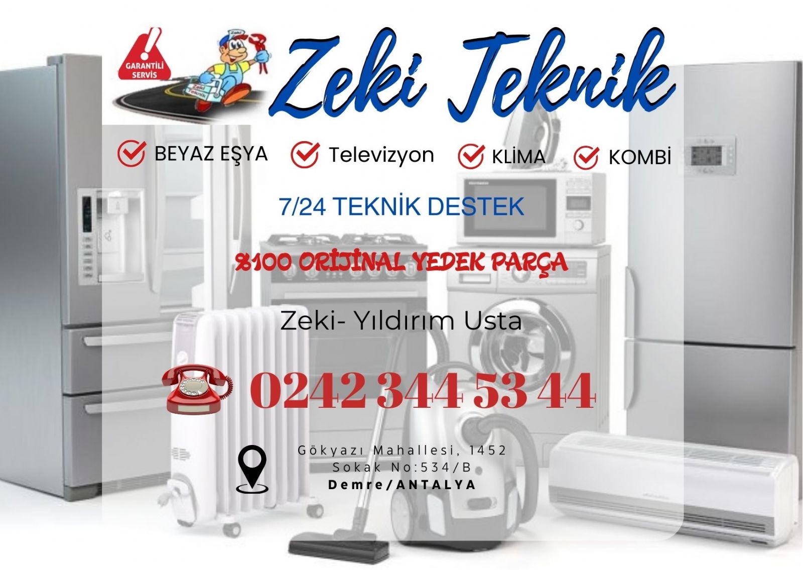 Demre Beyaz Eşya Servisi